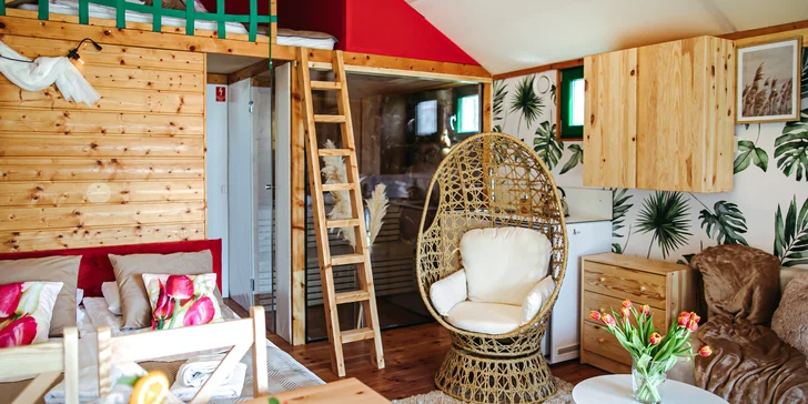 Glamping pri jazere Jamno a pri Balte: bez jedla alebo s raňajkami, množstvo aktivít aj domčeky s vlastným wellness