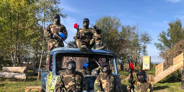 Trojhodinová adrenalínová paintball prestrelka a plnou výbavou pri Považskej Bystrici