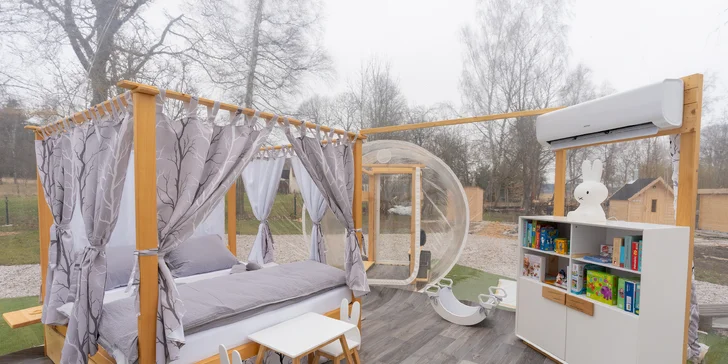 Parádny glamping V bublině: neobmedzený relax v saune a výhľad na hviezdy