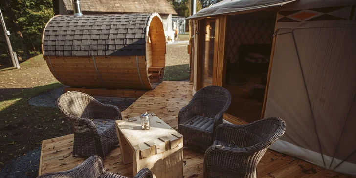 Relax na úpätí Beskýd: pobyt v modernej jurte s privátnou saunou a raňajkami až pre 4 osoby
