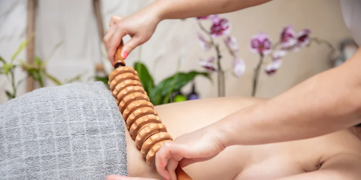 Maderoterapia nôh, zadku a brucha alebo celého tela + zábal proti celulitíde