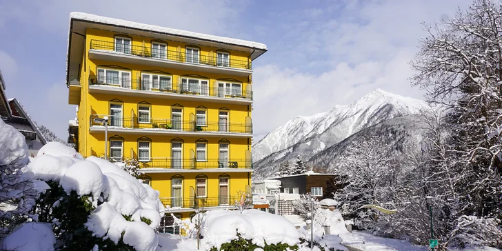 Bad Gastein: secesný hotel so saunami, polpenzia, blízko lyžiarskeho areálu, first minute zľava