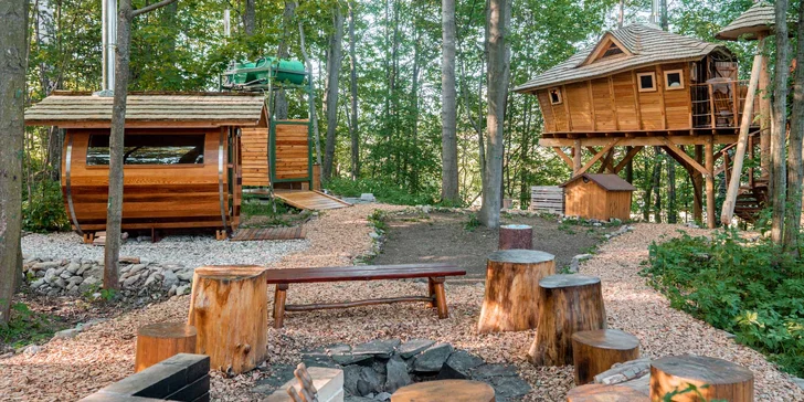 Treehouse v obci Dolní Morava: privátna vírivka, fínska sauna aj gril až pre 4 os.