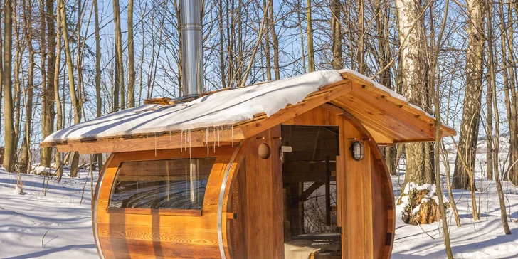 Treehouse v obci Dolní Morava: privátna vírivka, fínska sauna aj gril až pre 4 os.