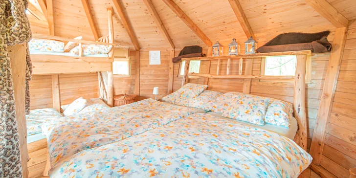 Treehouse v obci Dolní Morava: privátna vírivka, fínska sauna aj gril až pre 4 os.