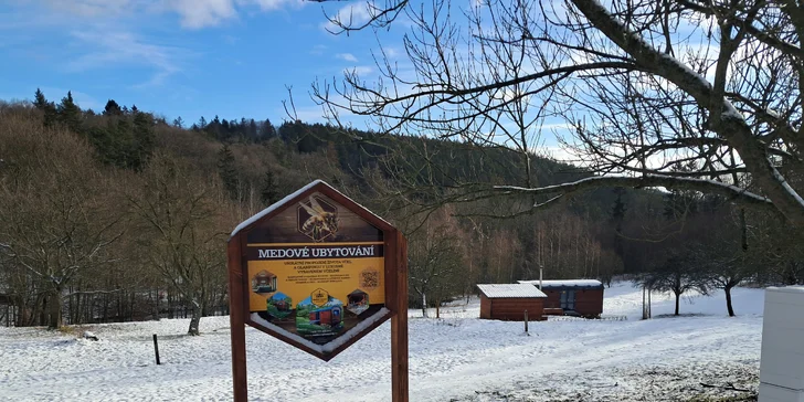 Netradičné ubytovanie v luxusne vybavenom včelíne s apiterapiou: fínska sauna, možnosť rybolovu, minibar