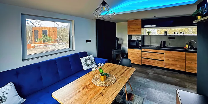 Pobyt vo vybavenej wellness chate s fínskou saunou