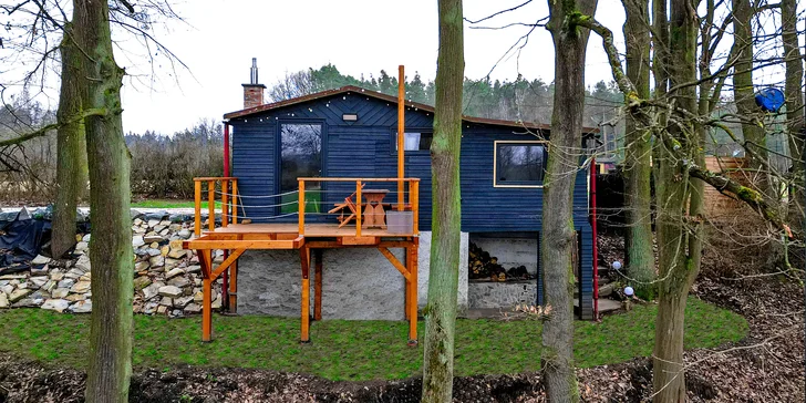 Pobyt vo vybavenej wellness chate s fínskou saunou