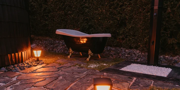 Dizajnové iglú pri Plumlovskej priehrade: privátna vírivka, sauna a masážne kreslo