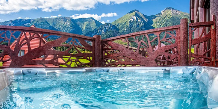 Pobyt s noblesou: luxusné chaty s výhľadom na Belianske Tatry, vlastná sauna a jacuzzi na terase