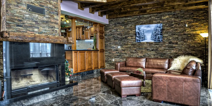 Pobyt s noblesou: luxusné chaty s výhľadom na Belianske Tatry, vlastná sauna a jacuzzi na terase