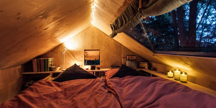 Kúzelný pobyt v treehouse až pre 4 osoby aj vonkajšia sudová sauna