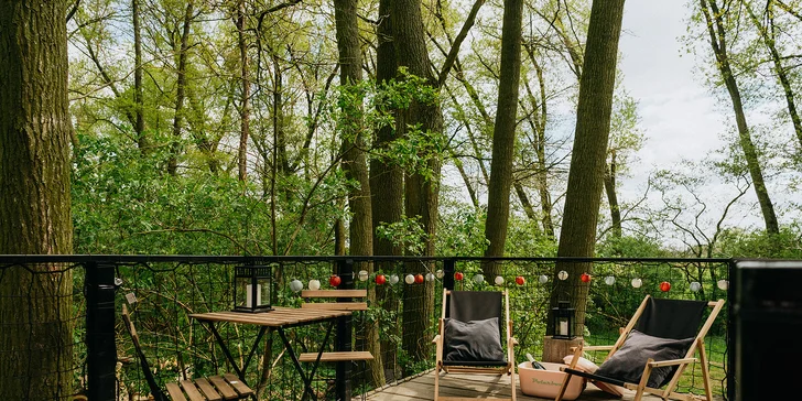 Kúzelný pobyt v treehouse až pre 4 osoby aj vonkajšia sudová sauna