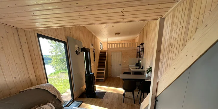 Krásny a plne vybavený tiny house na brehu Labe až pre 4 osoby
