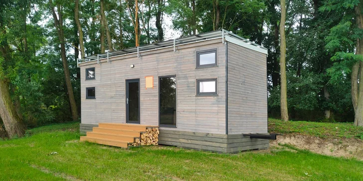 Krásny a plne vybavený tiny house na brehu Labe až pre 4 osoby