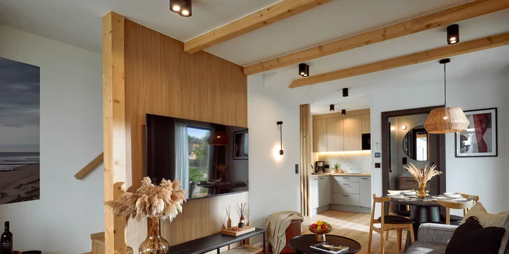 Dovolenka pri Balte: moderný domček pri pláži aj neobmedzený vstup do vírivky