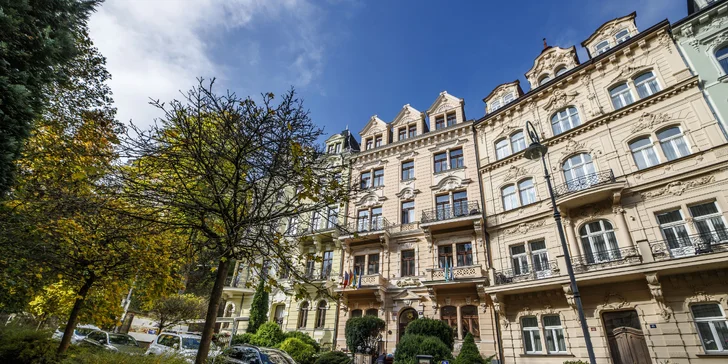 4* pobyt v Karlových Varoch: raňajky alebo polpenzia, bazén a sauna aj procedúry