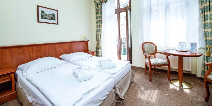 4* pobyt v Karlových Varoch: raňajky alebo polpenzia, bazén a sauna aj procedúry