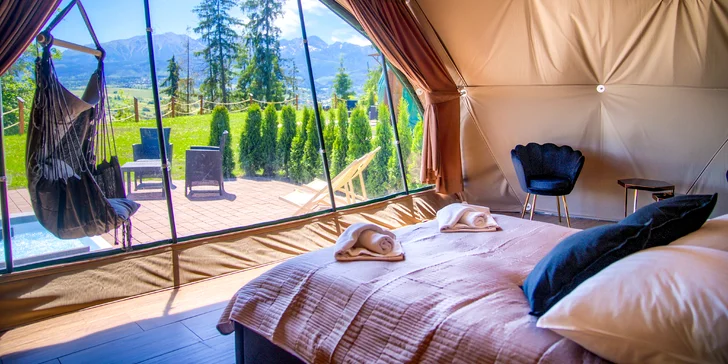 Romantický glamping s vonkajšou vírivkou len kúsok od Zakopaného