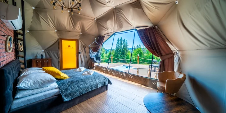 Romantický glamping s vonkajšou vírivkou len kúsok od Zakopaného
