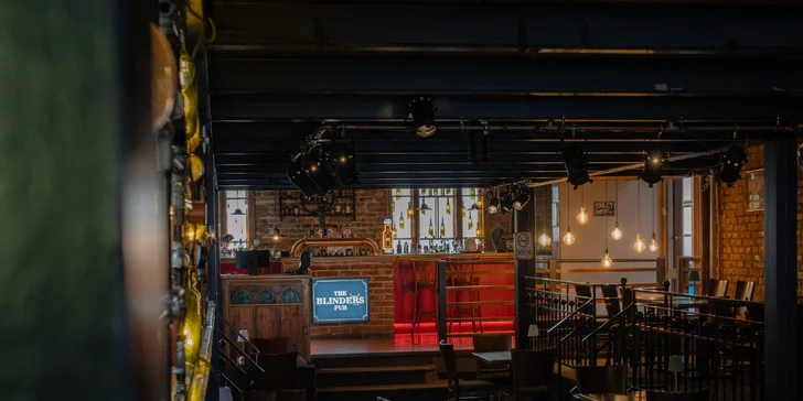 Otvorené vouchery na konzumáciu jedla a nápojov v hodnote 30 € a 50 € v reštaurácii The Blinders Pub