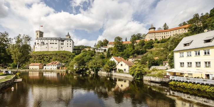 Oddychový pobyt v Rožmberku blízko hradu: raňajky aj balíček so vstupom na hrad