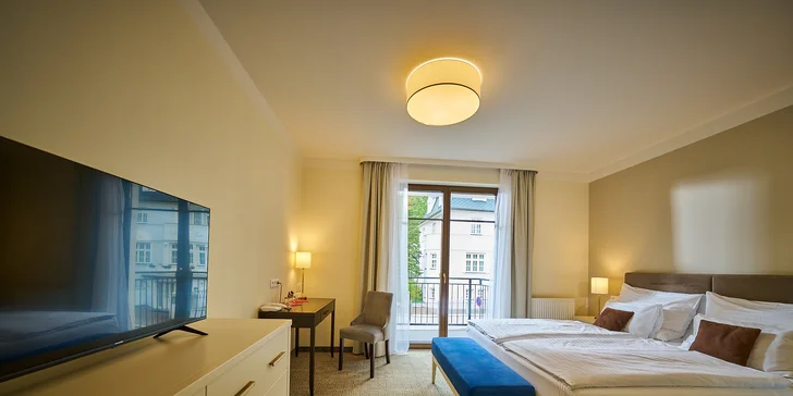 4* pobyt v centre Mariánskych Lázní: raňajky alebo polpenzia, neobmedzený wellness aj možnosť masáže a procedúr