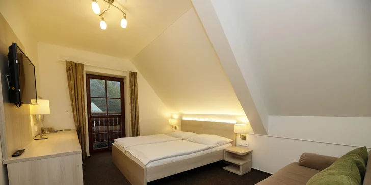 Pobyt v srdci Jeseníkov až pre 8 osôb: polpenzia, vstup do wellness aj masáž