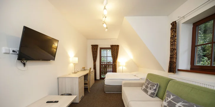 Pobyt v srdci Jeseníkov až pre 8 osôb: polpenzia, vstup do wellness aj masáž