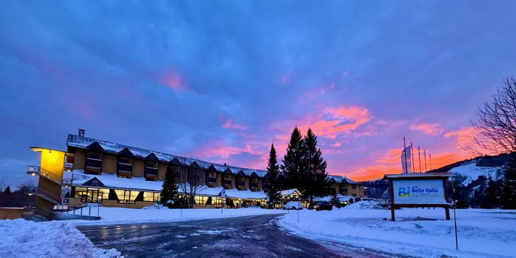 Zimná dovolenka v Taliansku, región Friulské Dolomity: hotel s polpenziou hneď pri lyžiarskom stredisku