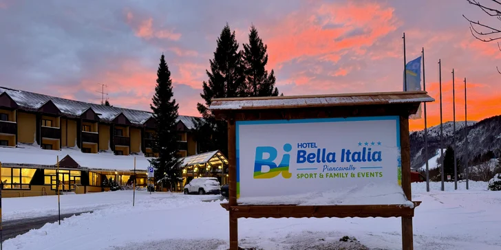 Zimná dovolenka v Taliansku, región Friulské Dolomity: hotel s polpenziou hneď pri lyžiarskom stredisku