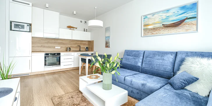 Nové krásne apartmány pri Baltskom mori až pre 4 osoby: medzi morom a jazerom, v lete bazén