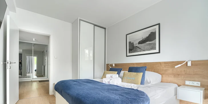 Nové krásne apartmány pri Baltskom mori až pre 4 osoby: medzi morom a jazerom, v lete bazén