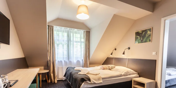 Kúpeľné mesto Duszniki Zdrój: moderný hotel s wellness a polpenziou