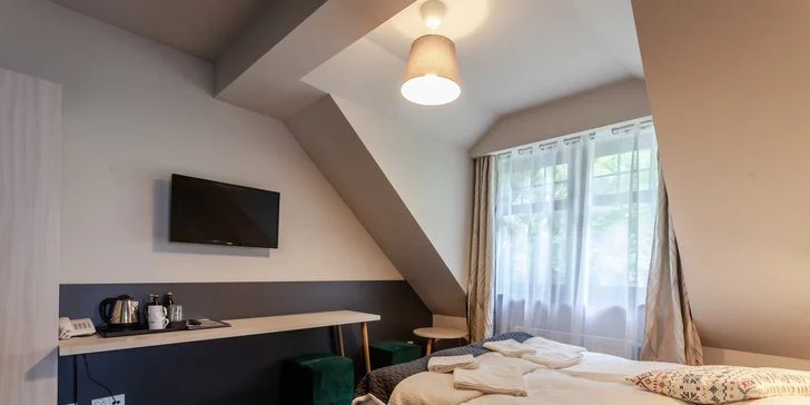 Kúpeľné mesto Duszniki Zdrój: moderný hotel s wellness a polpenziou