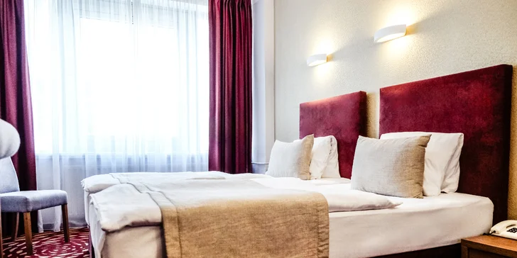 4* relax v centre Plzne: raňajky alebo polpenzia aj wellness a pivný kúpeľ s neobmedzeným pivom