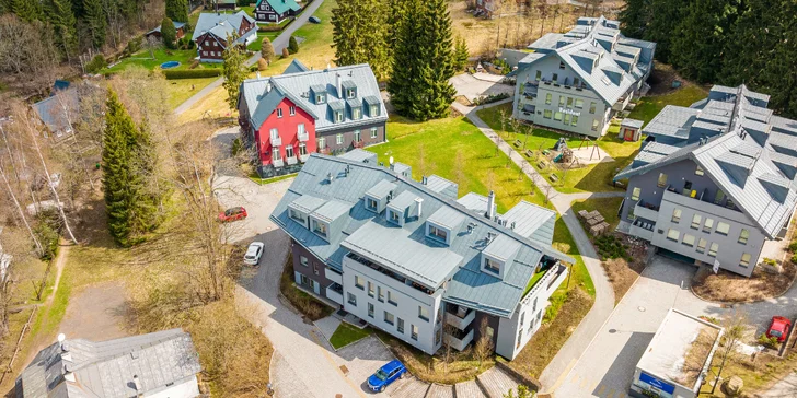 Krásne apartmány v Harrachove: bez stravy alebo s raňajkami a so vstupom do saunového sveta Grotta Spa