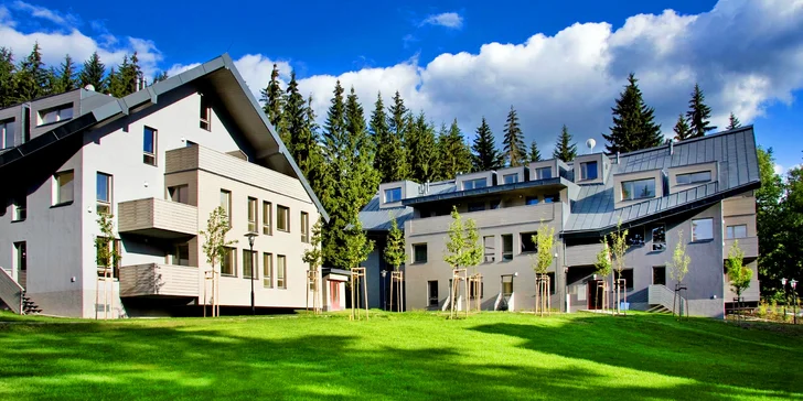 Krásne apartmány v Harrachove: bez stravy alebo s raňajkami a so vstupom do saunového sveta Grotta Spa