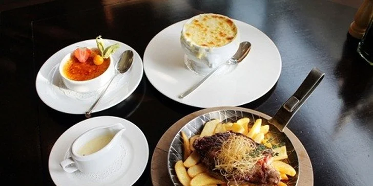 Francúzske 3-chodové menu v Brasserie La Marine