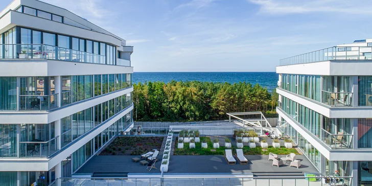 5* luxus pri Baltiku: moderné apartmány priamo pri mori, možnosť s raňajkami aj pobyt pre dve deti zadarmo