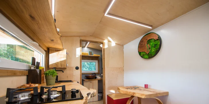 Romantika na brehu rybníka: dokonalý oddych v útulnej maringotke, kúpele v kmeni jaseňa