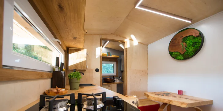 Romantika na brehu rybníka: dokonalý oddych v útulnej maringotke, kúpele v kmeni jaseňa