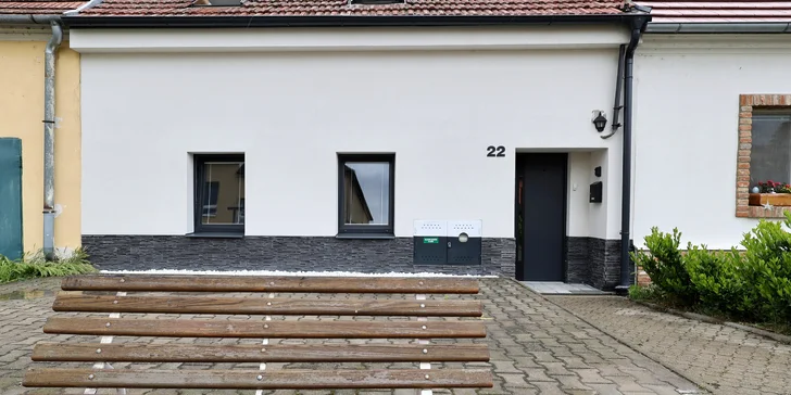 Originálny autoapartmán na Pálave: miestne víno a hydromasážna vaňa na izbe