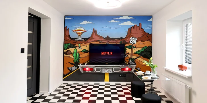 Originálny autoapartmán na Pálave: miestne víno a hydromasážna vaňa na izbe