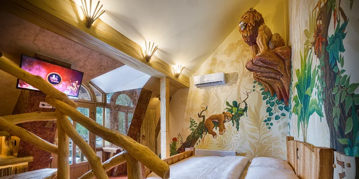 Peklo Čertovina - Kocourkov: nový luxusný VIP apartmán s vírivou vaňou, polpenzia, herňa aj animačný program