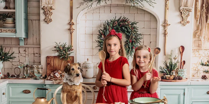 Profesionálne vianočné fotenie v ateliéri: 5 alebo 15 upravených digitálnych fotografií