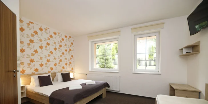 Pobyt v Jizerských horách pre pár aj rodinu: polpenzia a privátne wellness