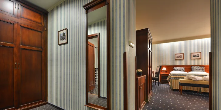 4* hotel v pokojnej časti Mariánskych Lázní: polpenzia, wellness aj procedúry