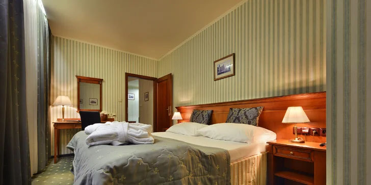 4* hotel v pokojnej časti Mariánskych Lázní: polpenzia, wellness aj procedúry