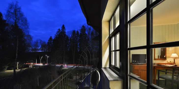 4* hotel v pokojnej časti Mariánskych Lázní: polpenzia, wellness aj procedúry